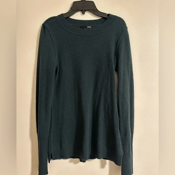 Small Aqua Hunter Green Cashmere Sweater - Picture 1 of 3